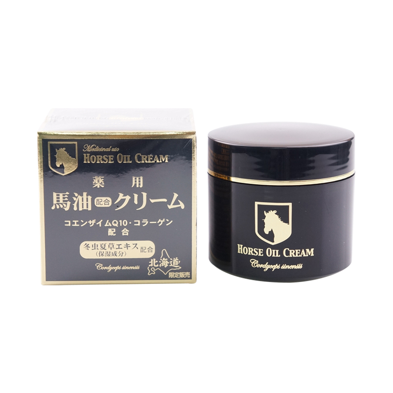 日本北海道 滋润冬虫夏草药用马油 黑瓶罐裝 150g