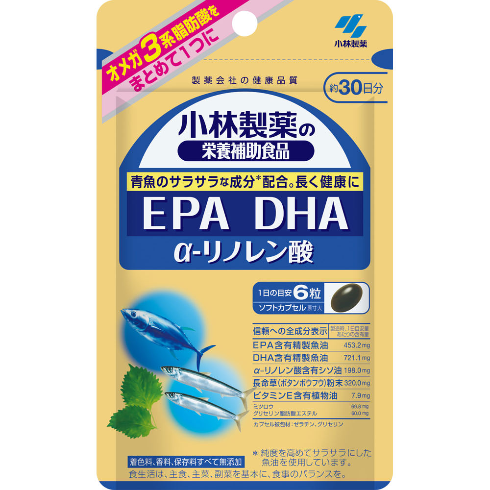 小林制药 EPA DHA 180粒  赏味期限：24年5月