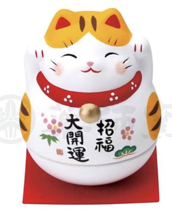 药师窑 招财橘猫7551 高约9cm